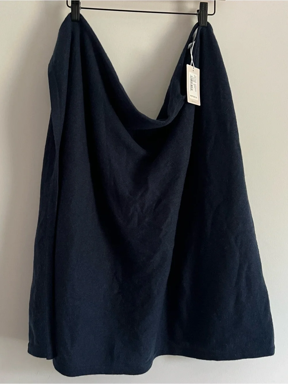 NWT Peter Millar Cashmere Shawl Poncho One Size Navy Luxury Wrap Cape Made in Sc